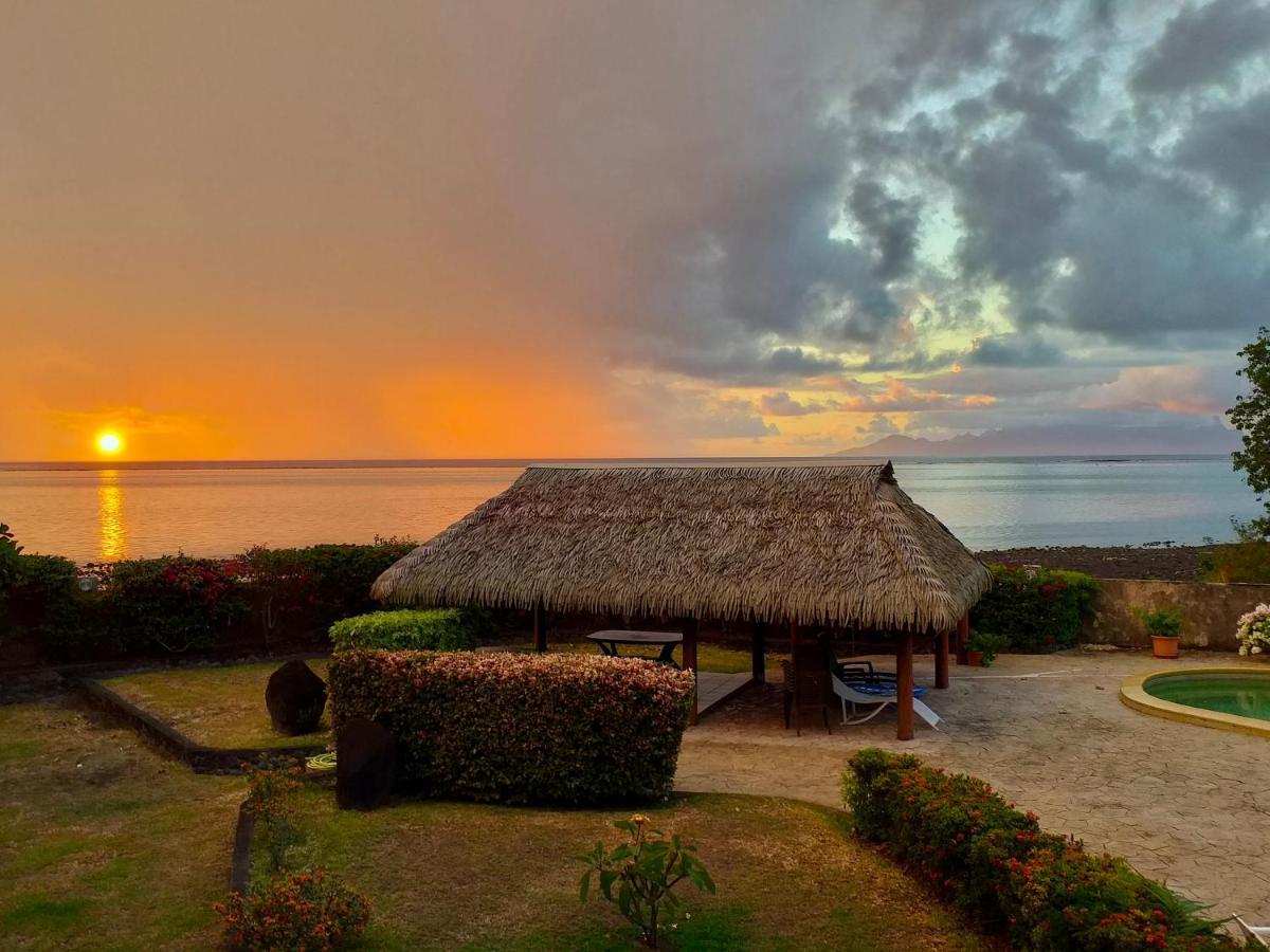 Superbe Bord De Mer, Acces Lagon Et Piscine Privee Paea Bagian luar foto